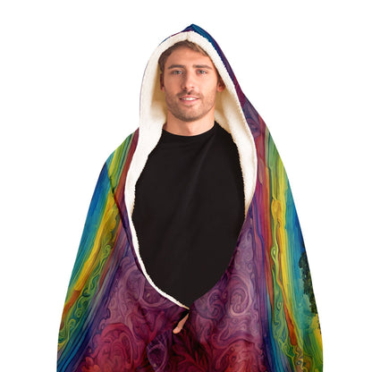 Rainbow Tree of Life Hooded Blanket