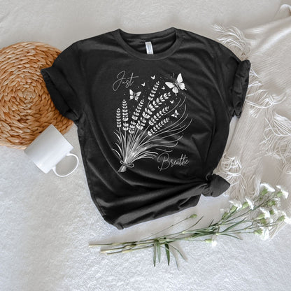 Just Breathe Lavender Bouquet T-Shirt