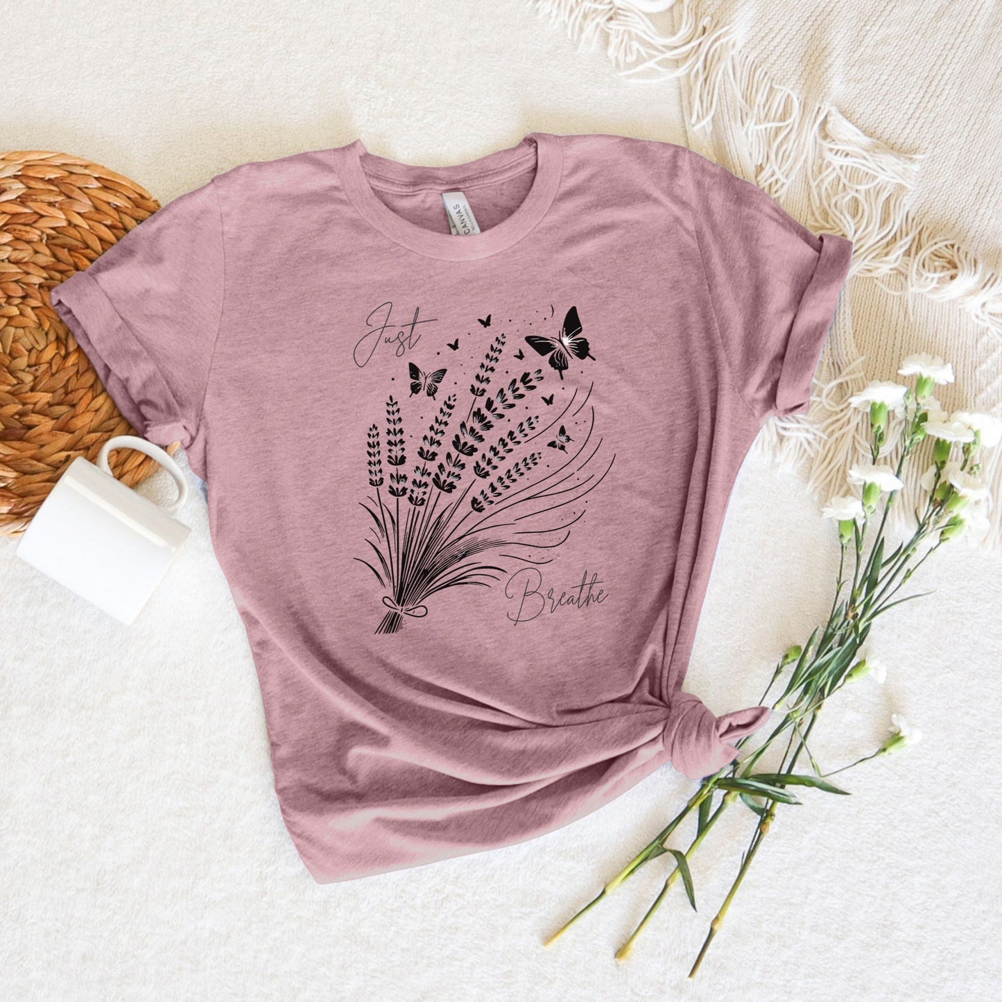 Just Breathe Lavender Bouquet T-Shirt