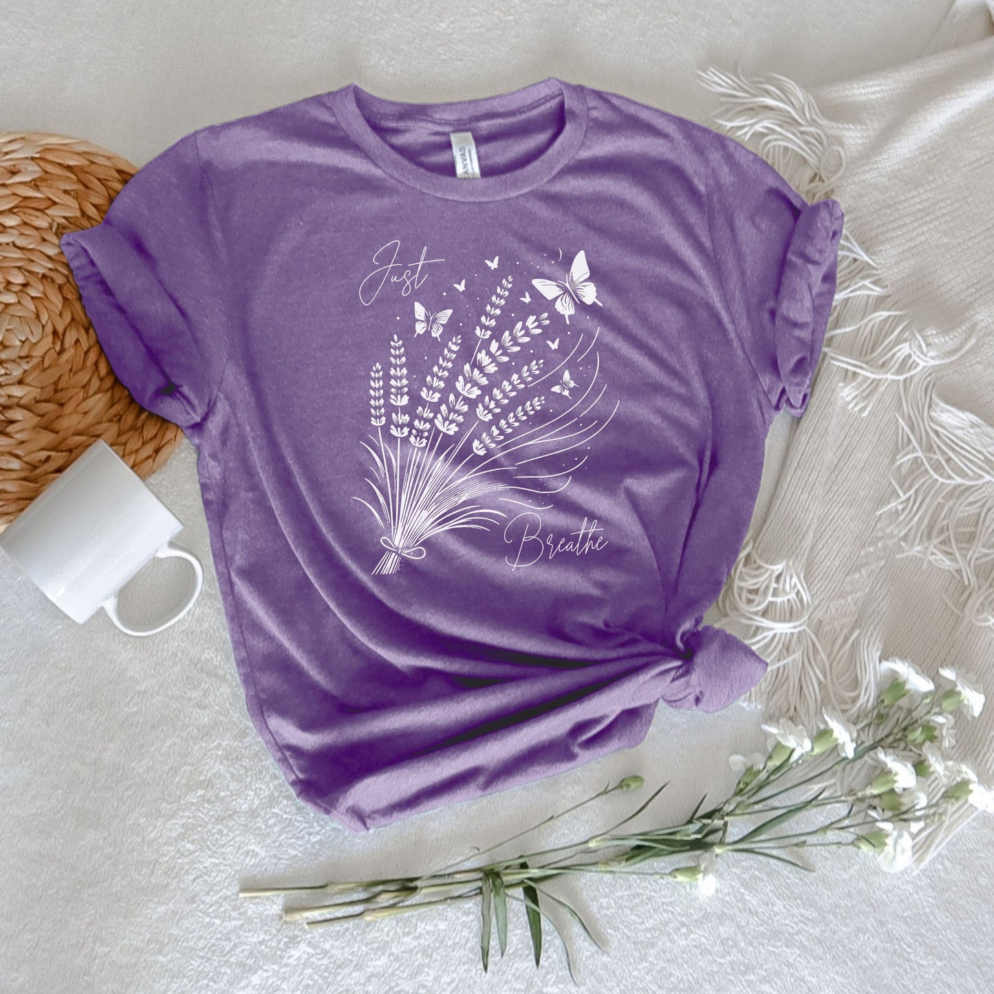 Just Breathe Lavender Bouquet T-Shirt