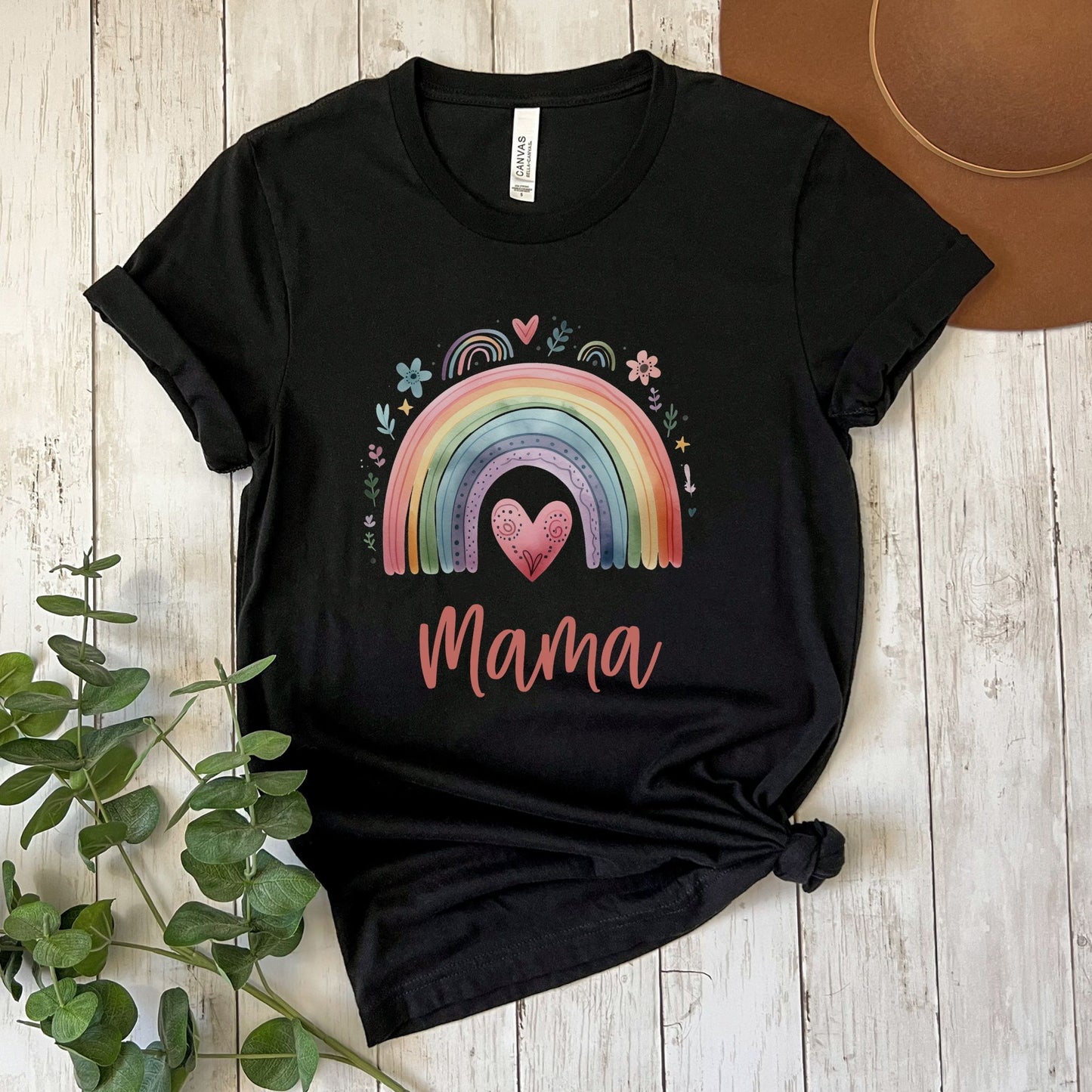 Mama Rainbow Heart T-shirt