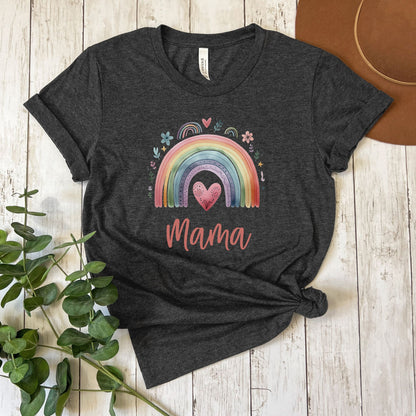 Mama Rainbow Heart T-shirt