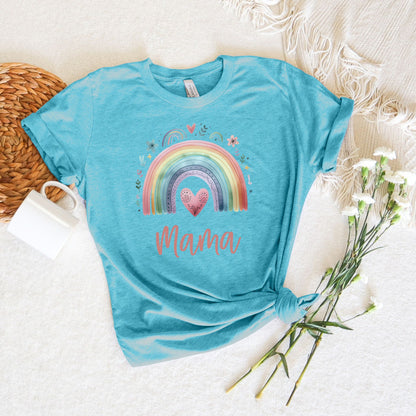 Mama Rainbow Heart T-shirt