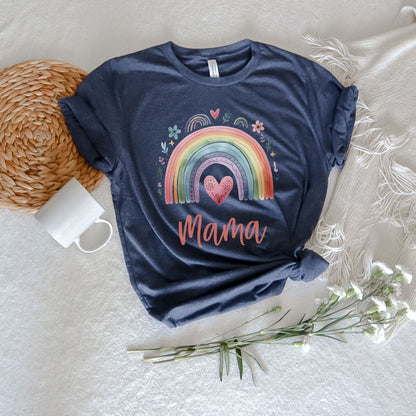 Mama Rainbow Heart T-shirt