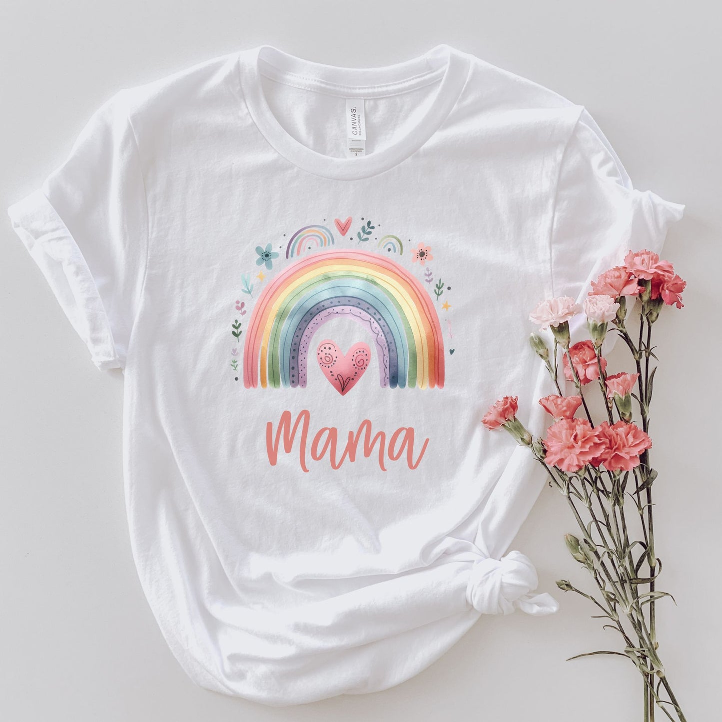 Mama Rainbow Heart T-shirt