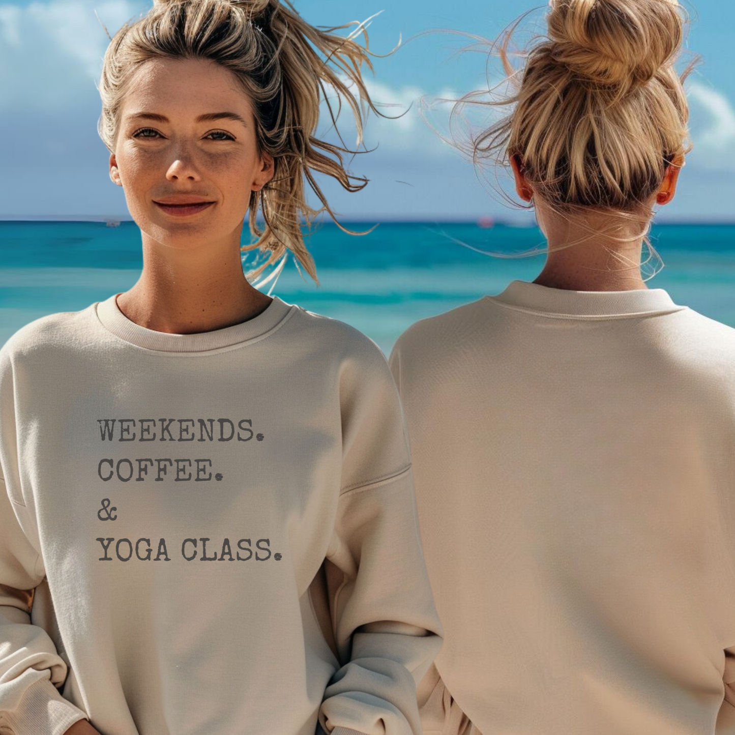 Weekends Coffee & Yoga Class Unisex Crewneck Sweatshirt