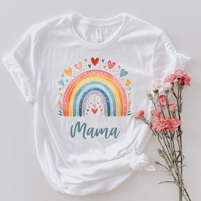 Rainbow Mama with Hearts T-shirt