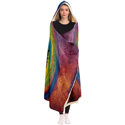 Rainbow Tree of Life Hooded Blanket