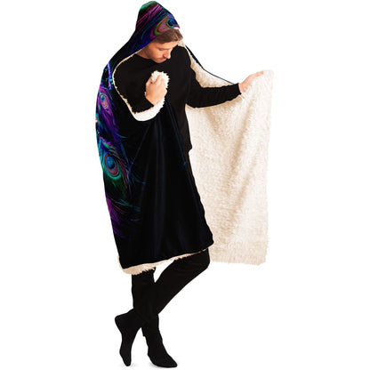 Peacock Dreamcatcher Hooded Blanket